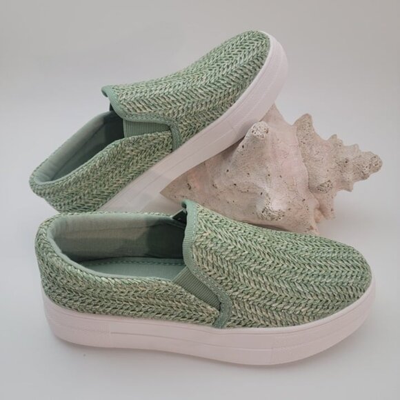 BUY ONE GET ONE FREE Soda Hike Slip-on  Fashion Sneaker  Sage Raffia - - Picture 7 of 7